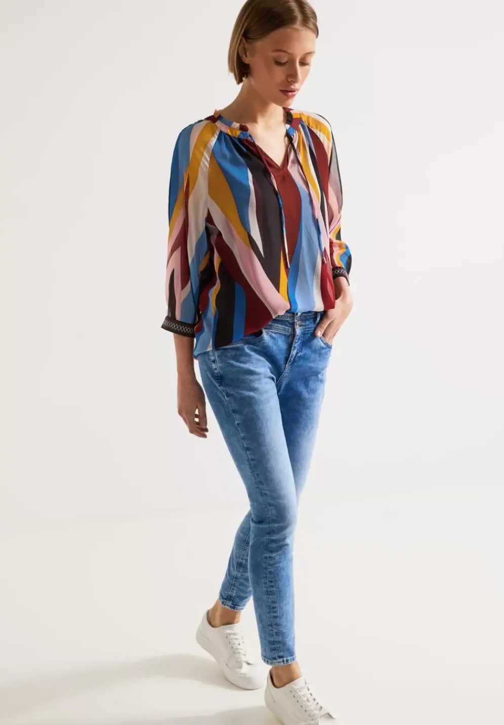 Chiffonbluse Mit Print