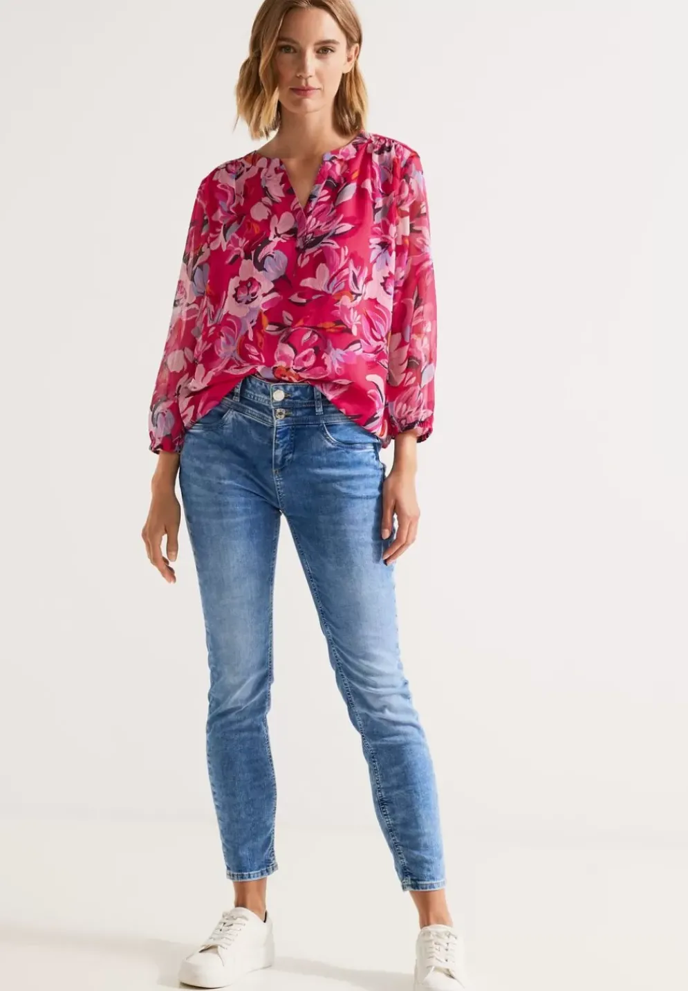 Chiffonbluse Mit Print
