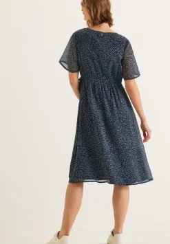 Chiffonkleid In Wickeloptik