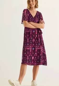 Chiffonkleid In Wickeloptik