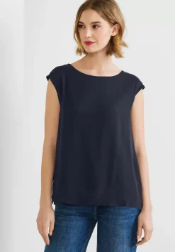 Chiffonshirt Im Materialmix