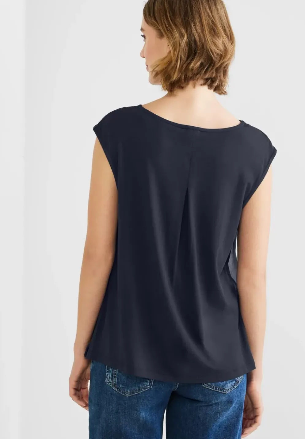 Chiffonshirt Im Materialmix