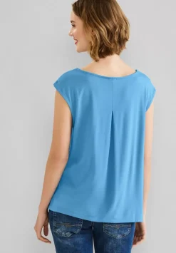 Chiffonshirt Im Materialmix