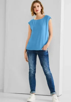 Chiffonshirt Im Materialmix