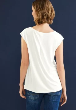 Chiffonshirt Im Materialmix