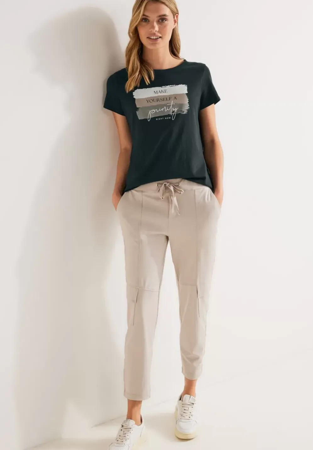 Colorblock Partprint Shirt