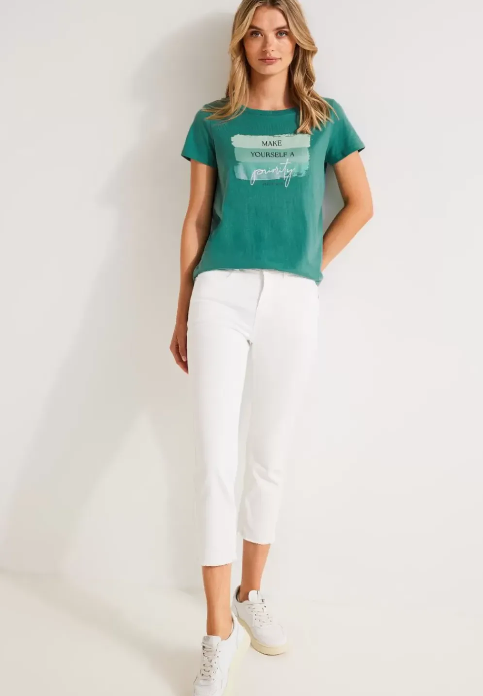 Colorblock Partprint Shirt