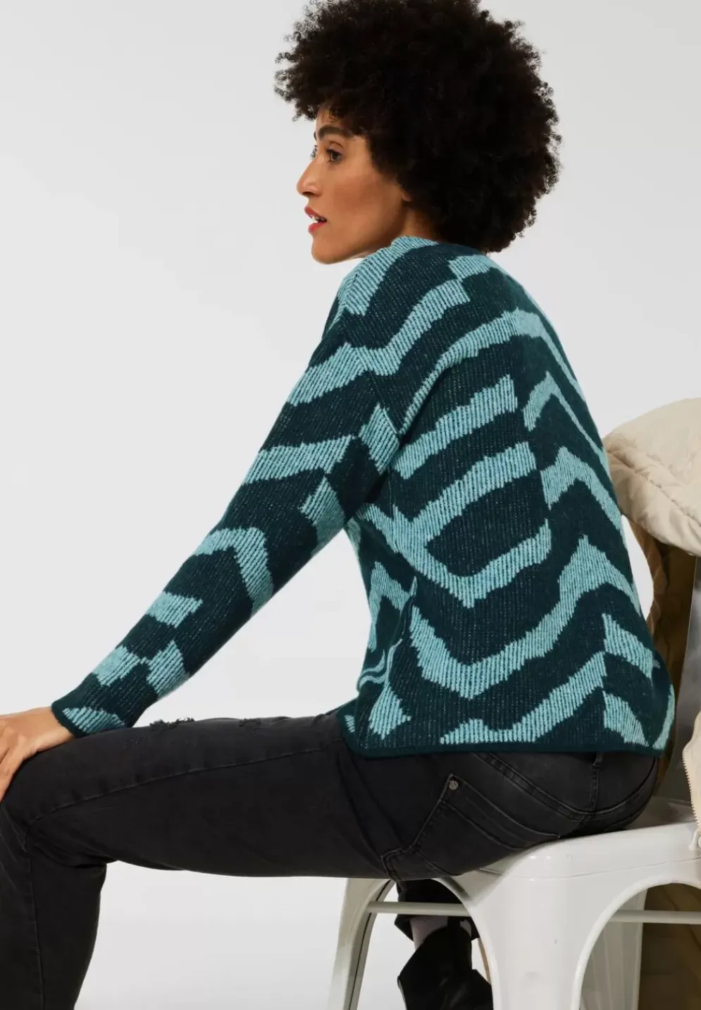 Cosy Pullover Mit Muster