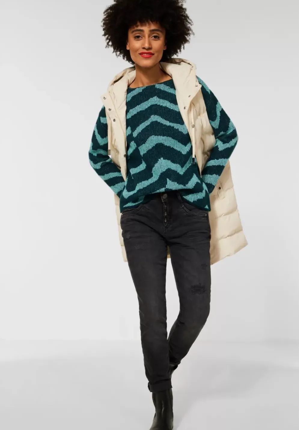 Cosy Pullover Mit Muster