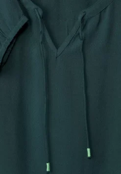 Dobby Bluse Mit 3/4 Armel