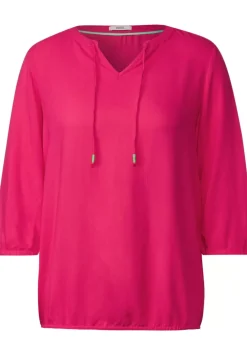 Dobby Bluse Mit 3/4 Armel