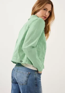 Farbige Jeansjacke