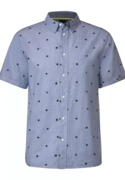 Fil A Fil Hemd Mit Print