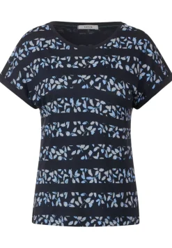 Florales Streifenshirt