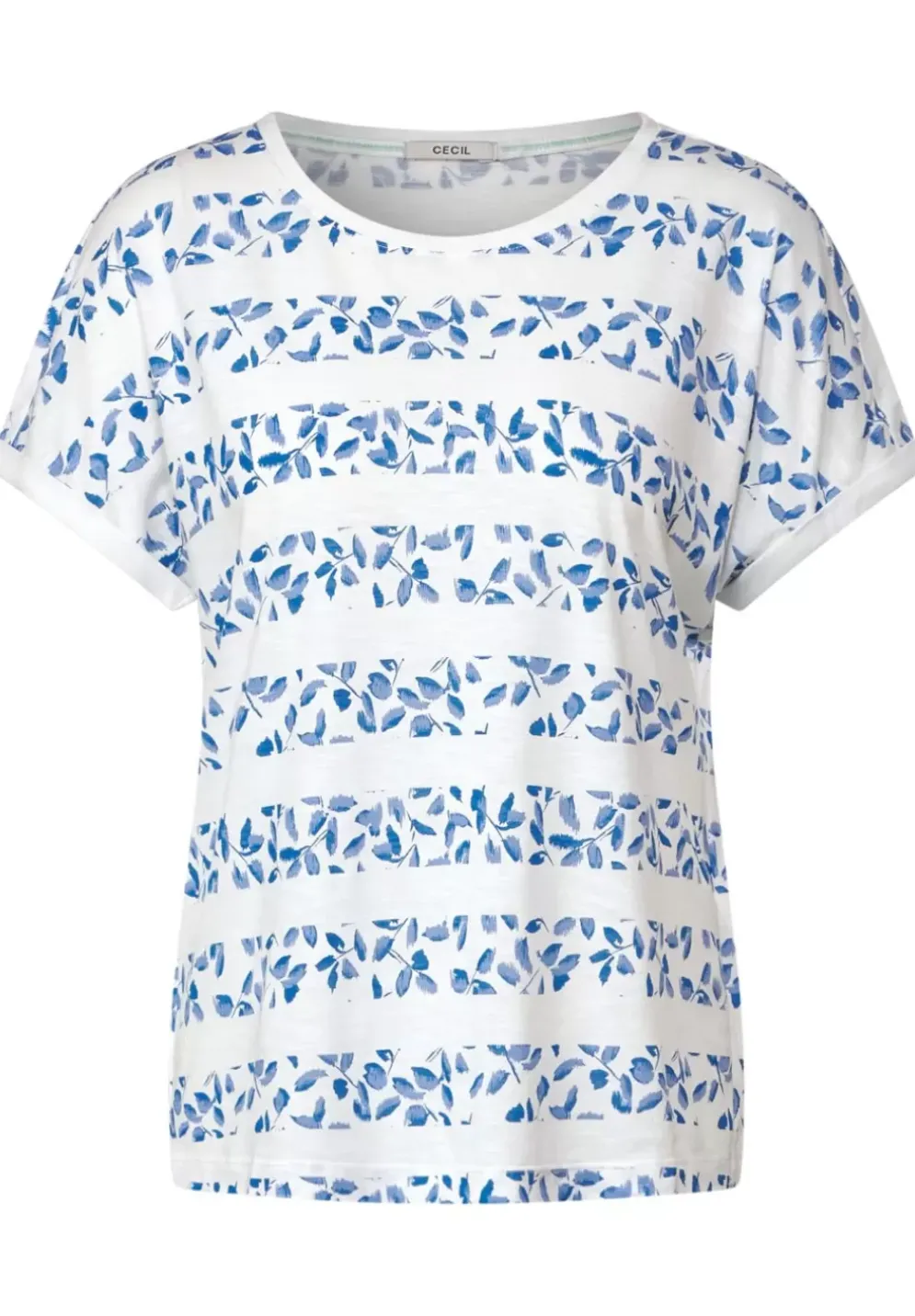 Florales Streifenshirt