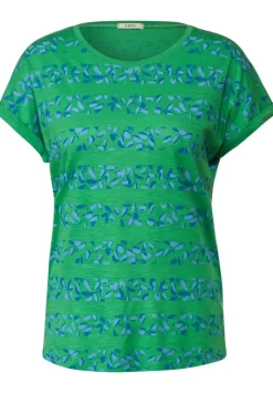 Florales Streifenshirt