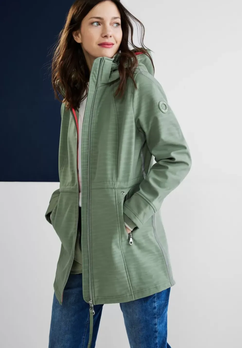 Gemusterte Softshelljacke