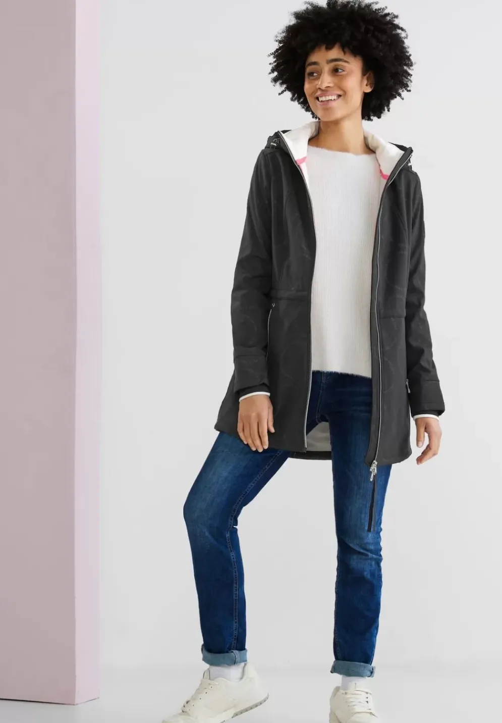 Gemusterte Softshelljacke