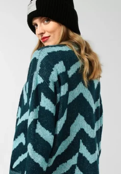 Gemusterter Longcardigan