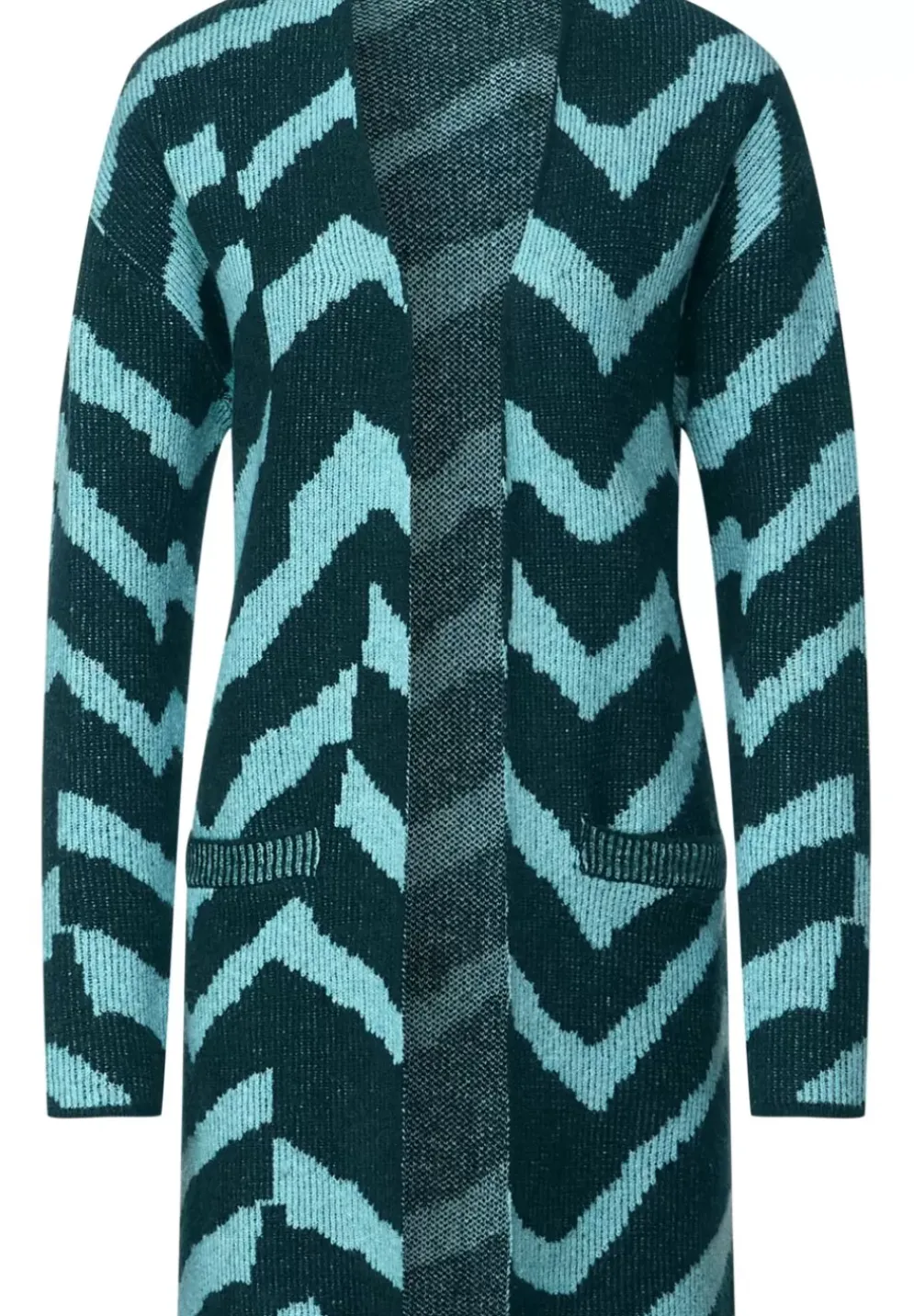 Gemusterter Longcardigan