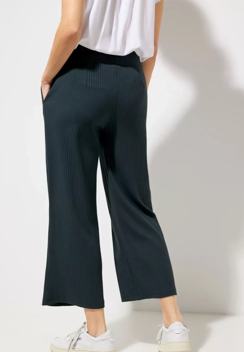 Gerippte Loose Fit Hose