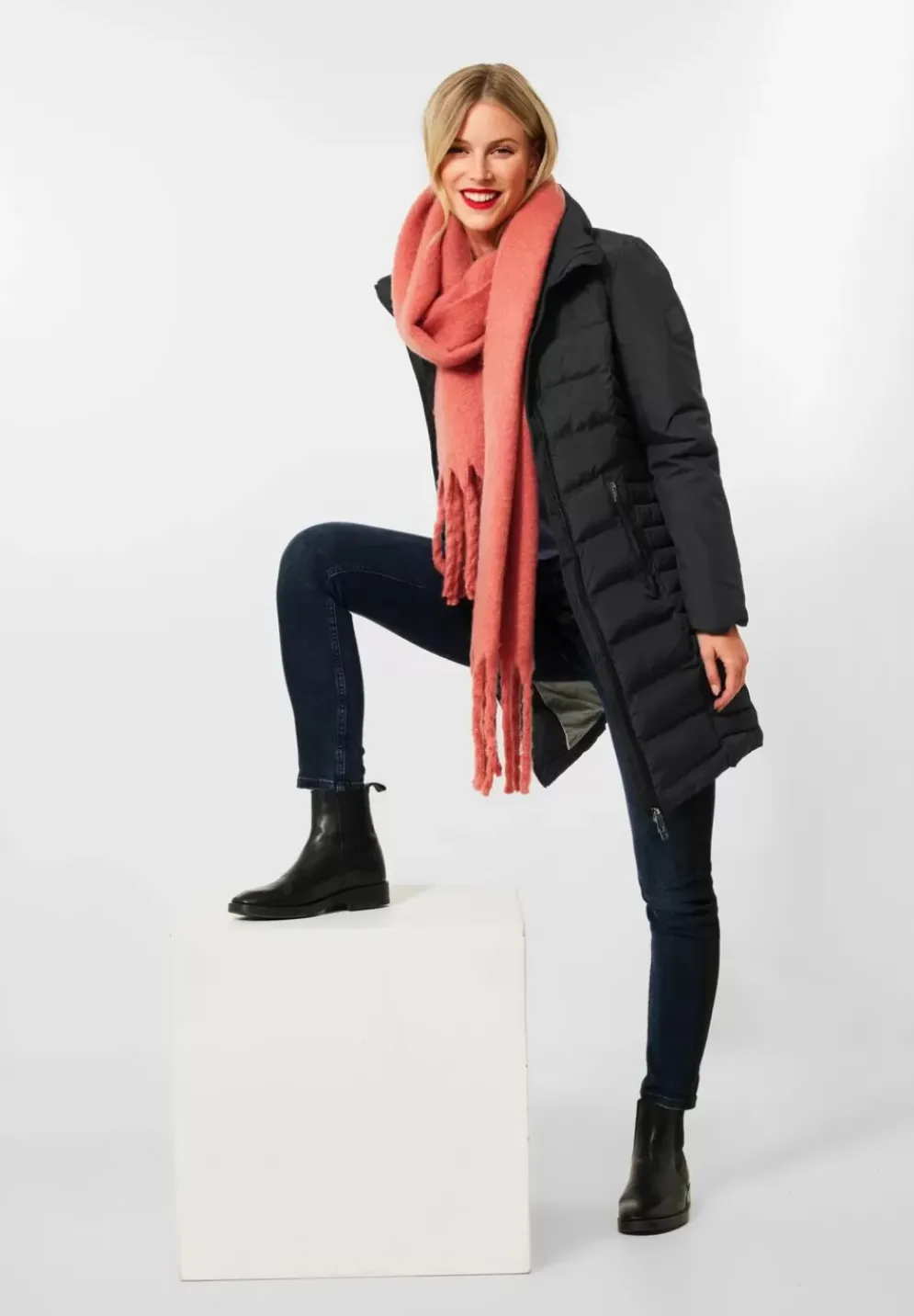 Gesteppte Longjacke