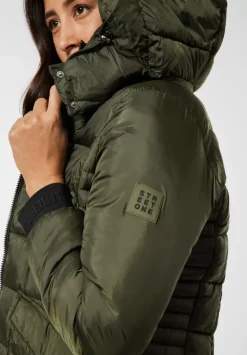 Gesteppter Mantel Mit Zipper