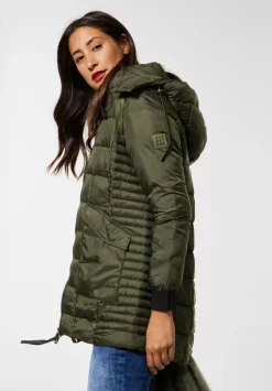 Gesteppter Mantel Mit Zipper