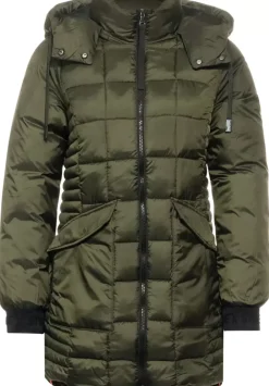 Gesteppter Mantel Mit Zipper