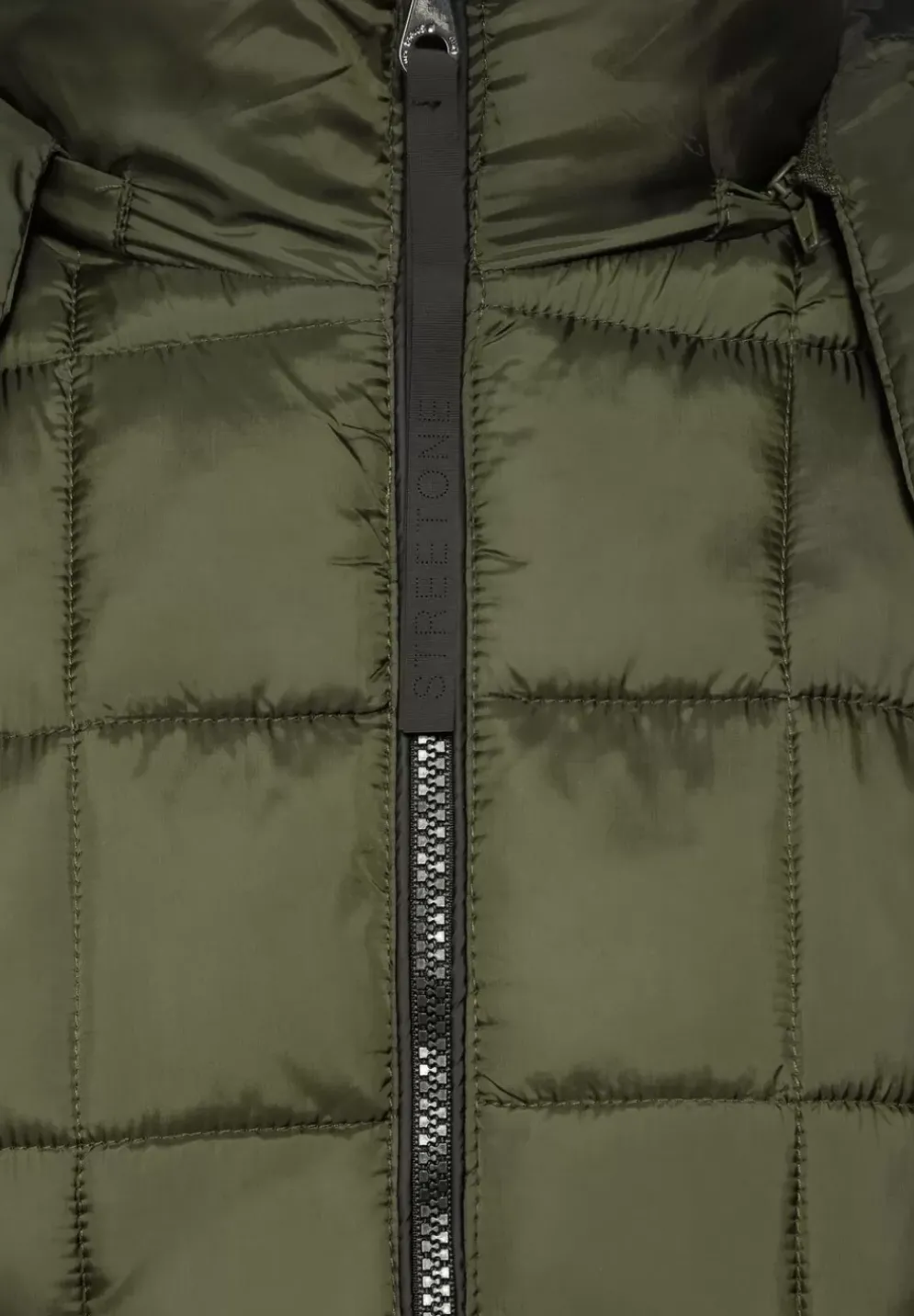 Gesteppter Mantel Mit Zipper