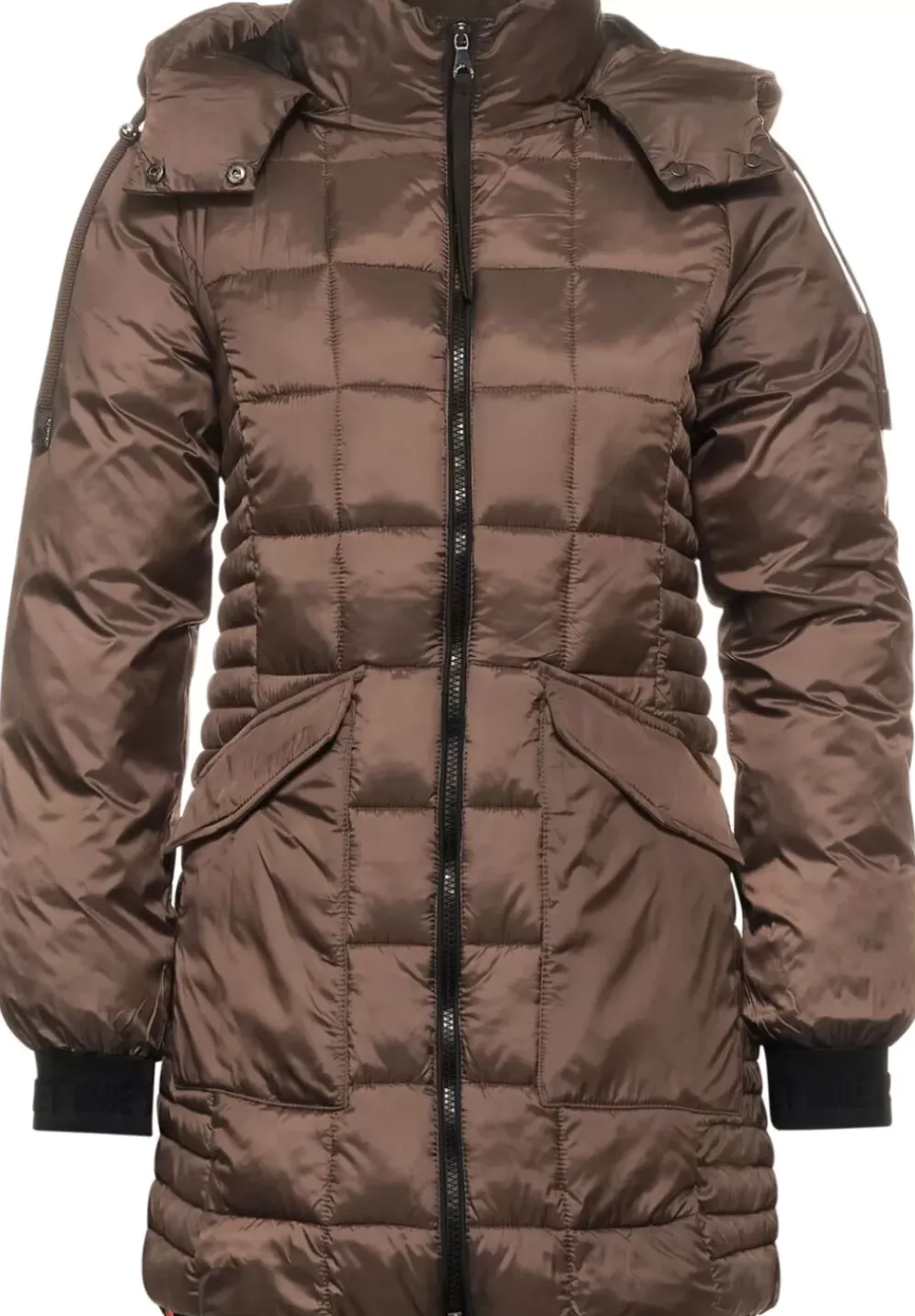 Gesteppter Mantel Mit Zipper