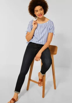 Gestreifte Carmenbluse