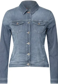 Gestreifte Jeansjacke