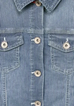 Gestreifte Jeansjacke