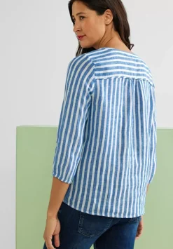 Gestreifte Leinenbluse