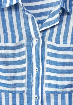 Gestreifte Leinenbluse