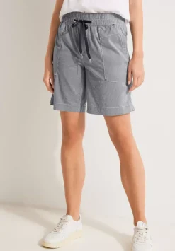 Gestreifte Loose Fit Bermuda