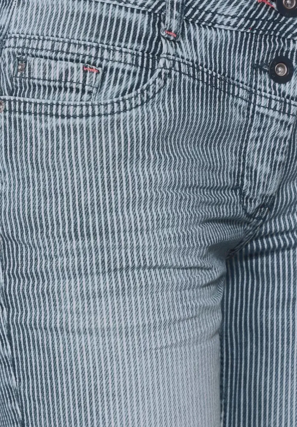 Gestreifte Loose Fit Shorts