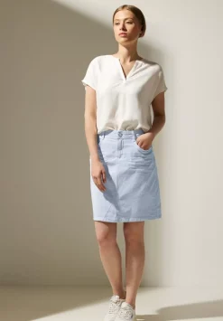 Gestreifter Jeansrock