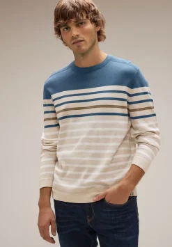 Gestreifter Strickpullover