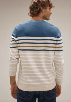 Gestreifter Strickpullover