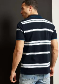 Gestreiftes Piquee Poloshirt