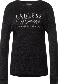 Glanzendes Shirt Mit Wording