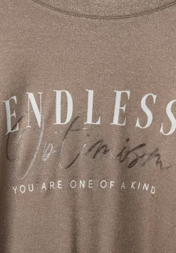 Glanzendes Shirt Mit Wording