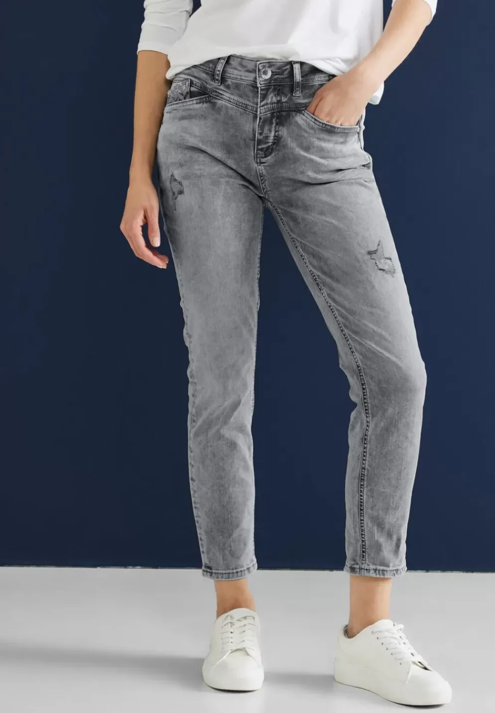 Graue Casual Fit Jeans