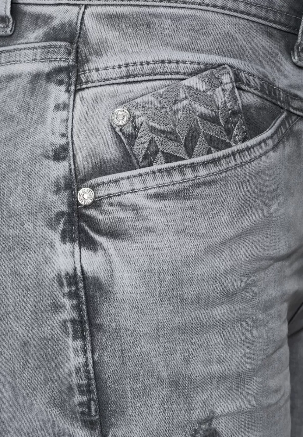 Graue Casual Fit Jeans