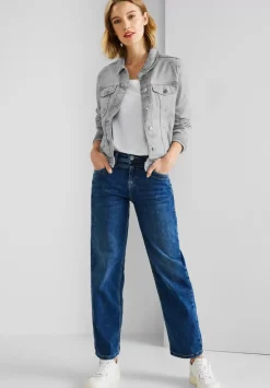 Graue Jeansjacke