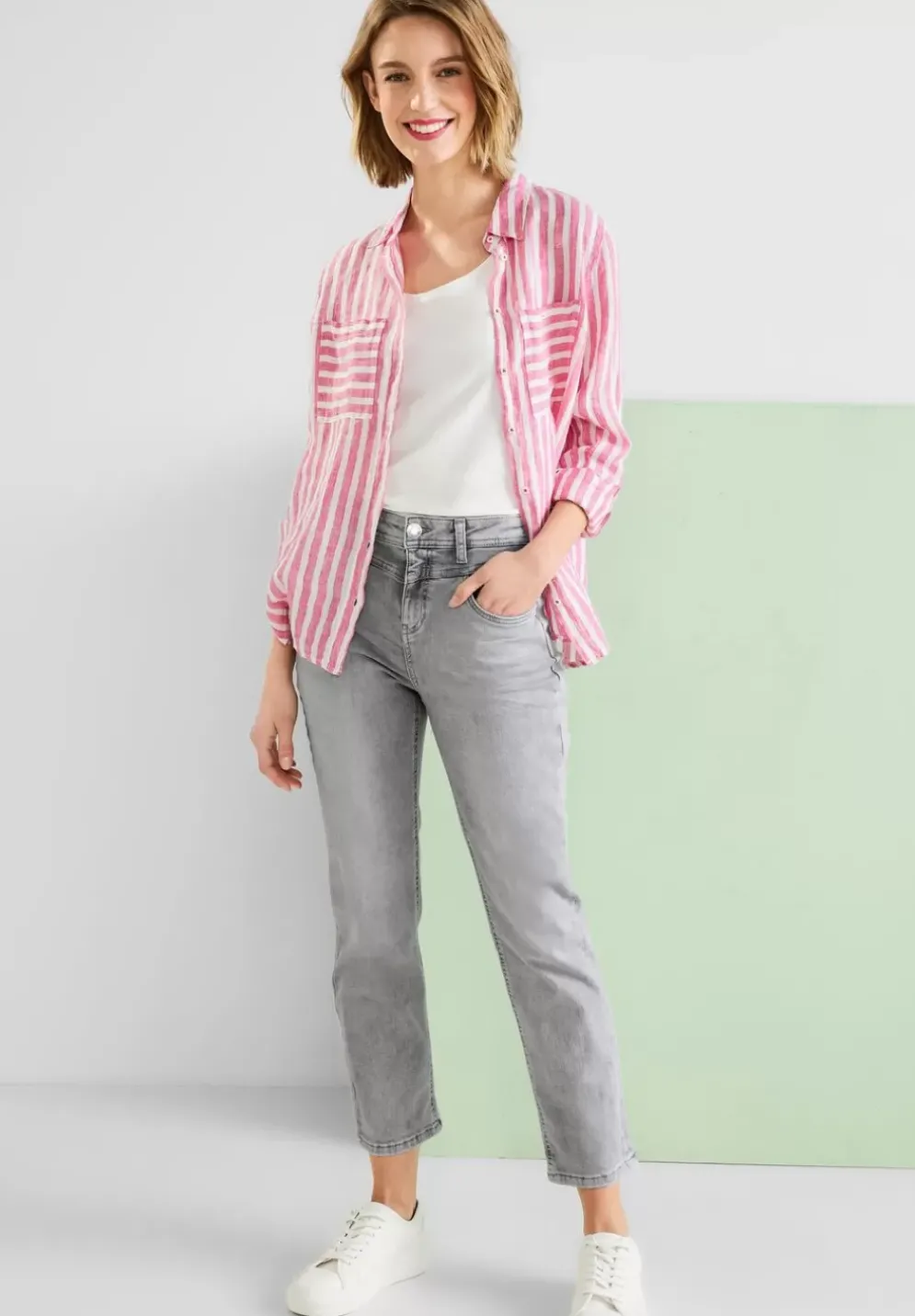 Graue Slim Fit Jeans