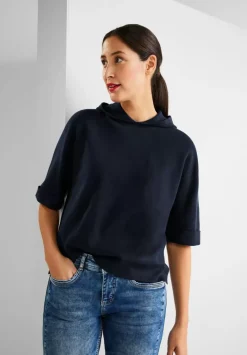 Halbarm Kapuzenpullover