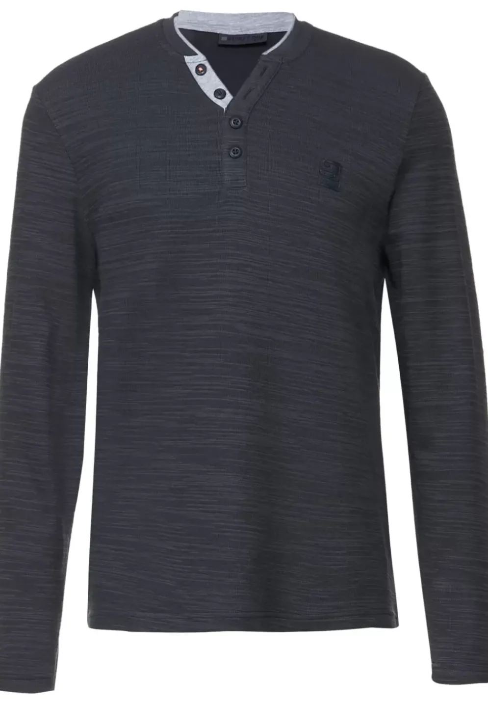 Henley Shirt In Unifarbe